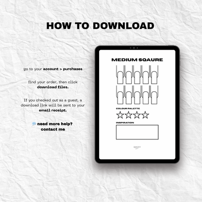 Nail Art Template: Medium Shapes Pack
